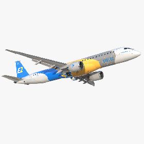 3D Embraer E-Jet E195-E2